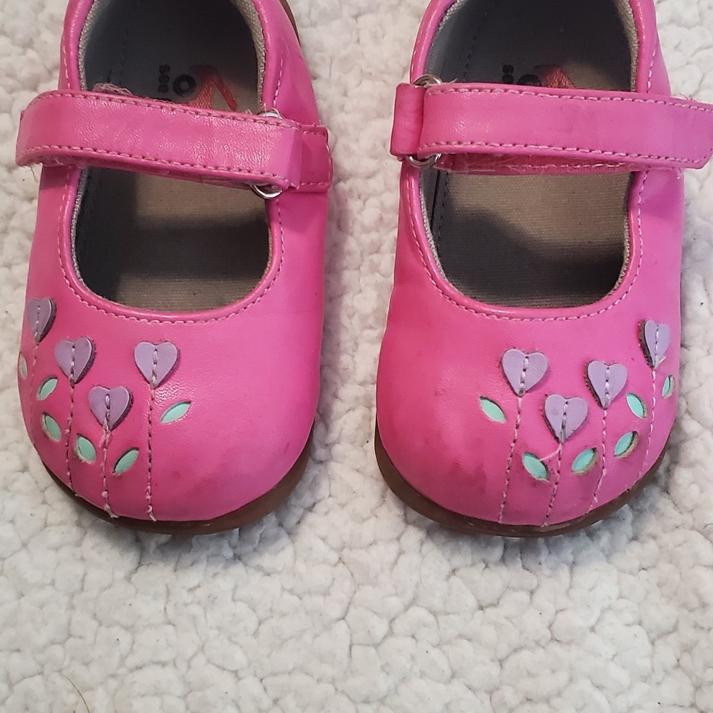 See Kai Run- Toddler Pink Shoes with Heart/Flower Design